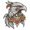 mexican american eagle tattoo tattoo design idea