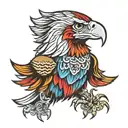 mexican american eagle tattoo tattoo design idea