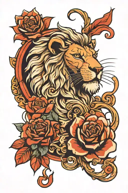 rozes carp lion ram carp tattoo design idea