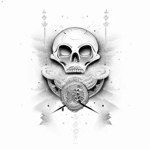 Awareness Carpe diem Memento mori tattoo design idea