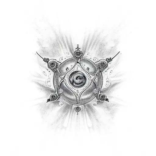 alchemist magic with science tattoo design idea