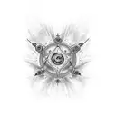 alchemist magic with science tattoo design idea