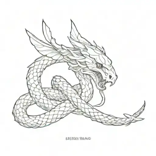 Evolution - Change - Strength - Snake - Protective angel - Warrior - Born for greatness tattoo design idea