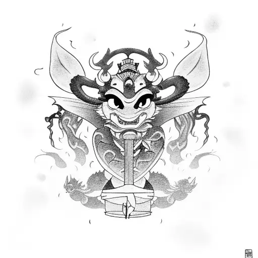 Mulan y mushu tattoo design idea