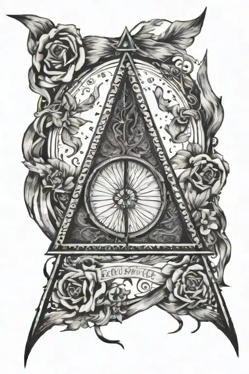 harry potter deathly hallows tattoo design idea