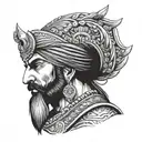 sikh warrior  tattoo design idea
