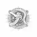 scorpio, pisces, libra tattoo design idea