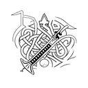 Soras Keyblade Merged with Astas Sword tattoo design idea