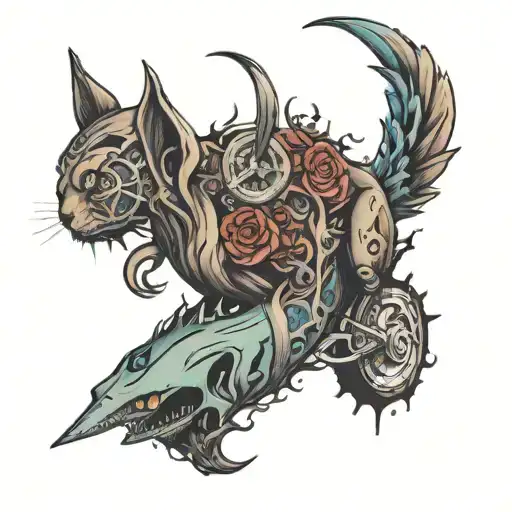 breaking the endless cycle path tattoo design idea