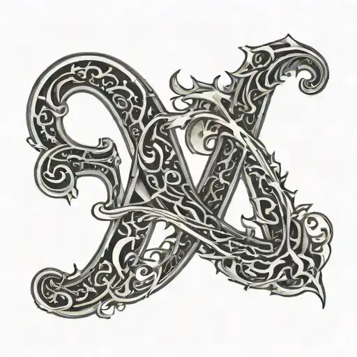 signature ck initial tattoo design idea