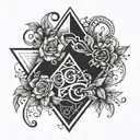 signature ck tattoo design idea