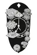 life is a gamble roulette tattoo design idea