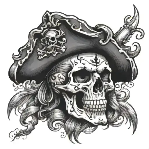 Pirate Skull tattoo design idea