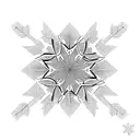 snow flake and wheat tattoo design idea