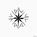 geometric snow flake and wheat tattoo design idea