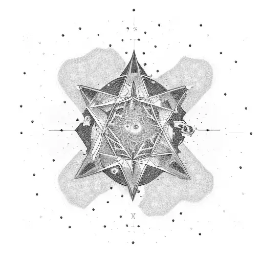 Constellation of rap lyrics forming a starry sky tattoo design idea