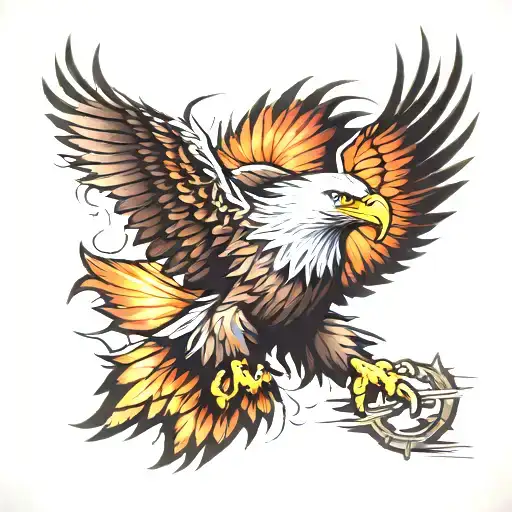 eagle soaring tattoo design idea