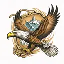 eagle soaring tattoo design idea