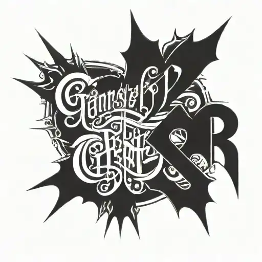 gangster lettering 030 tattoo design idea