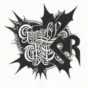 gangster lettering 030 tattoo design idea