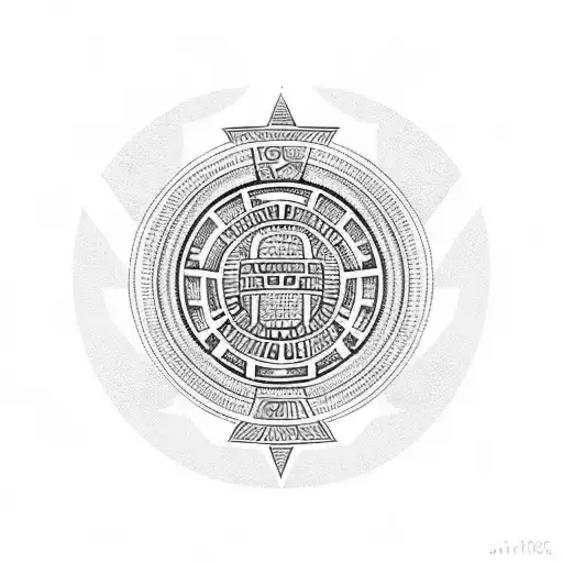 Aztec calendar tattoo design idea