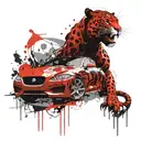 mechanical jaguar tattoo design idea