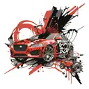 mechanical jaguar tattoo design idea