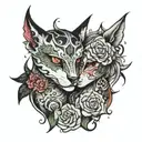 baddy+JK=luv tattoo design idea