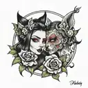 baddy+JK=luv tattoo design idea