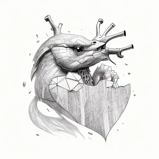 cyber heart tattoo design idea