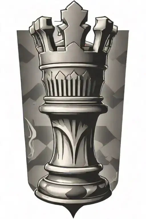 chess king tattoo design idea