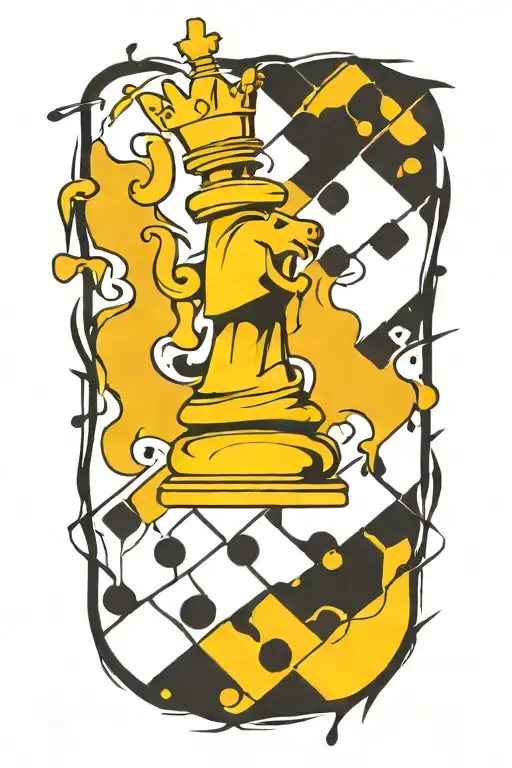 chess king tattoo design idea