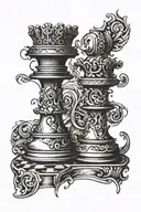 king chess piece tattoo design idea
