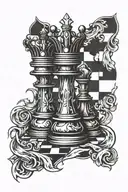 king chess piece tattoo design idea