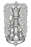 chess king tattoo design idea