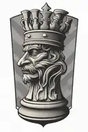 chess king tattoo design idea