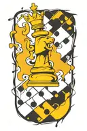 chess king tattoo design idea
