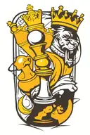 chess king tattoo design idea