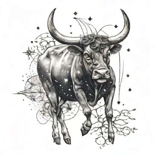 Canser and Taurus constellation tattoo design idea