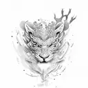 wine camo nature  tattoo design idea