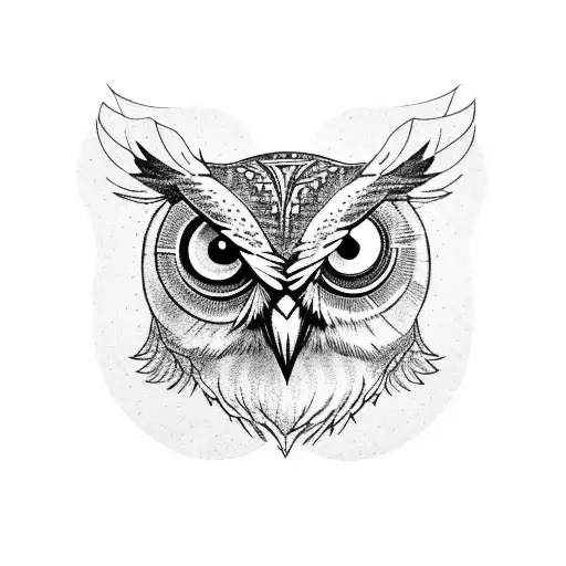 owl with a joint tattoo design idea