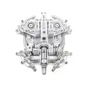 robot machine arm tattoo design idea