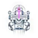 robot machine arm tattoo design idea