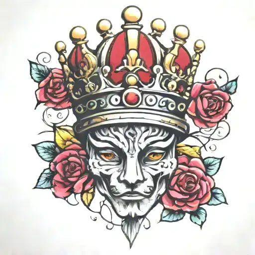 3 point crown  tattoo design idea