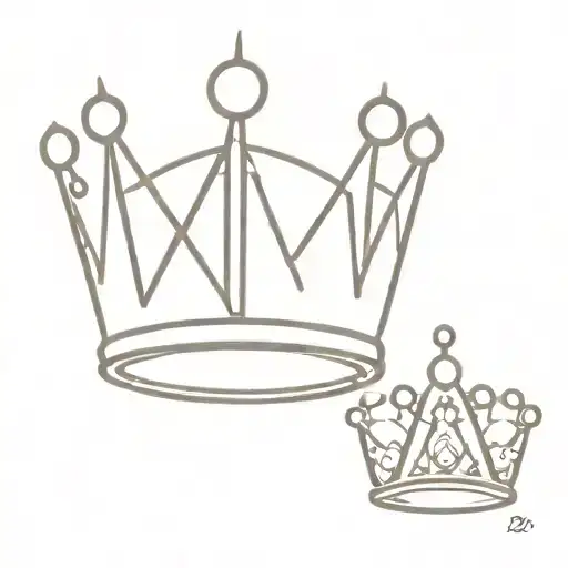 3 point crown  tattoo design idea