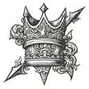 3 point crown  tattoo design idea