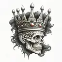 3 point crown  tattoo design idea