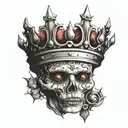 3 point crown  tattoo design idea