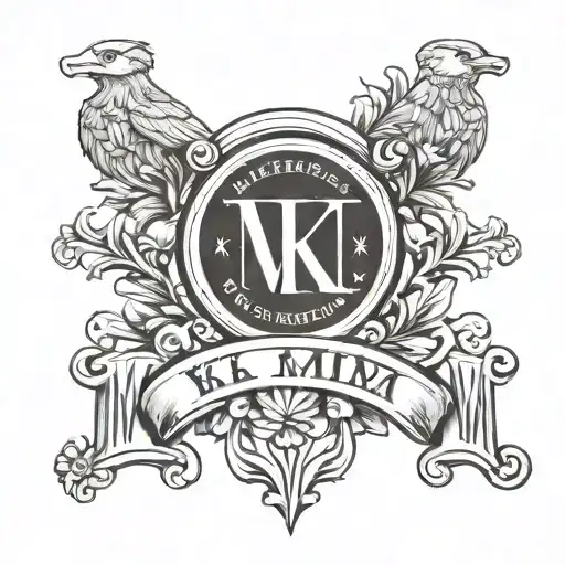 logo with the letters W K M tattoo design idea