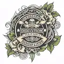 dedication, hard work, discipline tattoo tattoo design idea